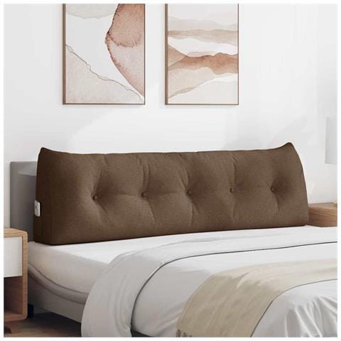Cuscino per Schiena Marrone 160 x 24 x 50 cm Tessuto - Foto 2