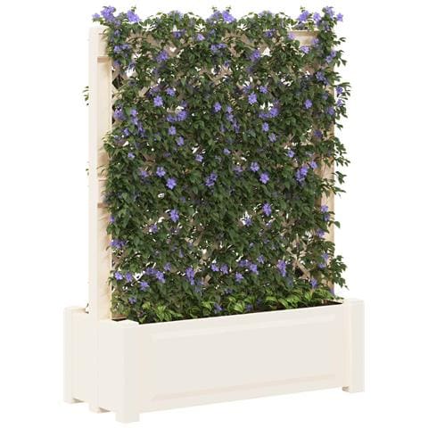 Grande vaso con trellis Bianco 99,5 x 43 x 133,5 PP - Foto 2