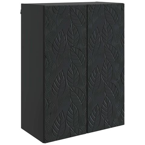 Mobiletto a muro Nero 66 x 34,5 x 90 cm Legno ingegnerizzato - Foto 1