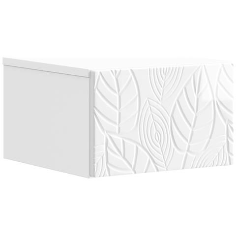 Tavolino da Parete Laterale 2 pcs Bianco Lucido - Foto 2