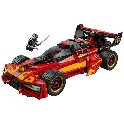 NINJAGO 71867 Super-Bolide Ninja X-1 - 15° Anniversario, Modello Auto con Moto Giocattolo e 3 Minifigure, Regalo per 14+ - Foto 2
