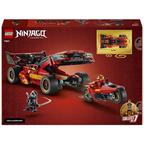 NINJAGO 71867 Super-Bolide Ninja X-1 - 15° Anniversario, Modello Auto con Moto Giocattolo e 3 Minifigure, Regalo per 14+ - Foto 21