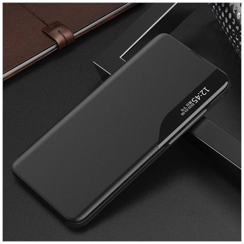 Custodia Eco Leather View Elegante Flip Per Poco M4 Pro 5g, Nera. - Foto 2