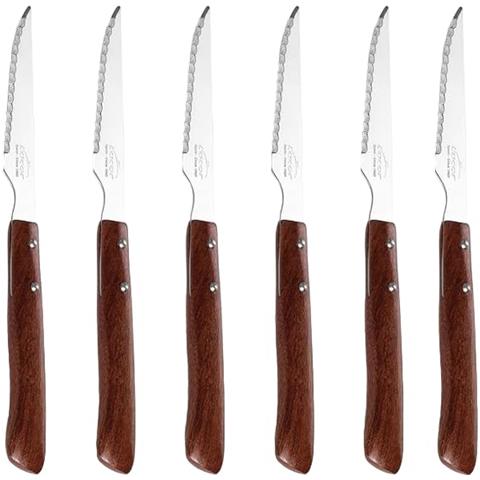 38240 - Set di coltelli da bistecca, acciaio inossidabile, manico ergonomico in legno - Foto 1