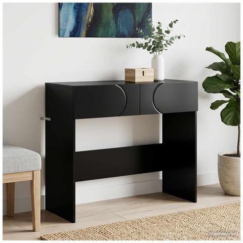 Consolle Nero 96,5 x 38 x 75 cm Legno multistrato - Foto 2