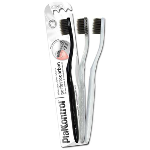 Plakkontrol Perfetto Carbon Spazzolino Manuale Blister 1 Pezzo - Foto 1