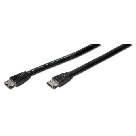 Cavo Esterno E-Sata Con 2 Connettori 7 Poli Con Clip Per Bloccaggio - Mt. 1 (Ak-Esata-100) - Foto 1