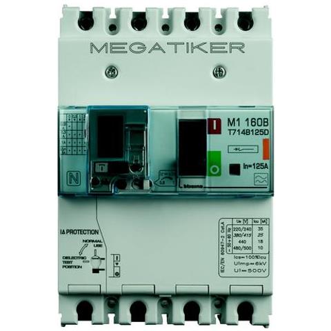 T714e100db - M1 160e -interruttore Magnetotermico + Differenziale Base 3p+n / 2 100a 16ka - Foto 3