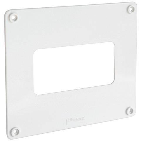 First copriforo bianco 19x16cm per tubi rettangolari da 150x70 e 120x60mm per aerazione cappa - Foto 3