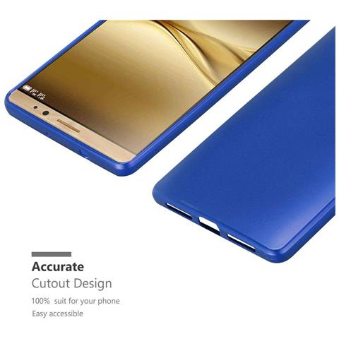 Custodia Compatibile Con Huawei Mate 8 In Blu Metallico - Coperchio Protettivo In Silicone Tpu Flessibile - Foto 8