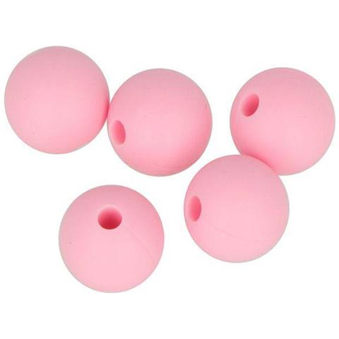 Perlina Di Silicone Tondo X 5 - 10 Mm - Rosa - Foto 4