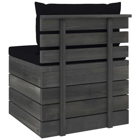 Set Divani da Giardino su Pallet 2 pz con Cuscini Massello Pino - Foto 10