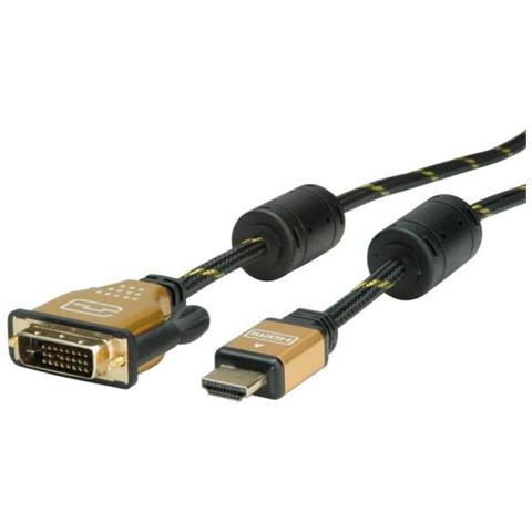 11.04.5895, 10 M, Hdmi, Dvi, Maschio, Maschio, Oro - Foto 2