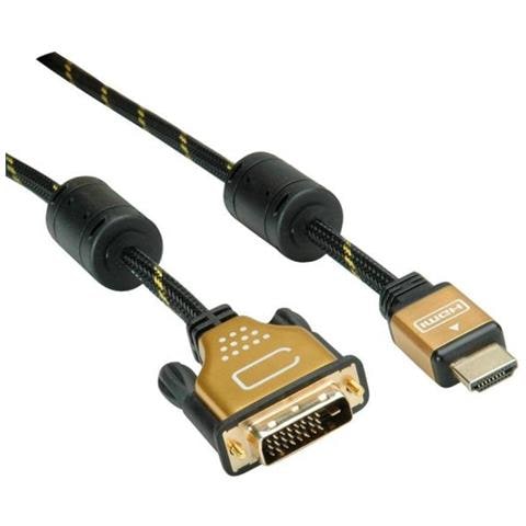 11.04.5895, 10 M, Hdmi, Dvi, Maschio, Maschio, Oro - Foto 1