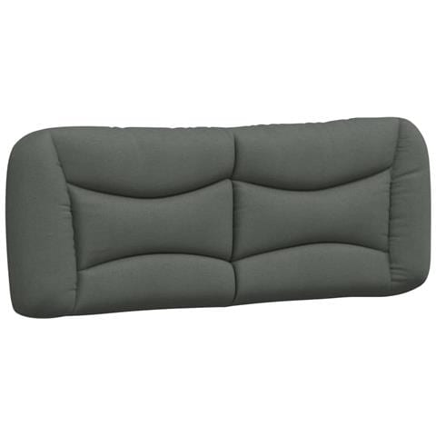 Cuscino Testiera Grigio Scuro 120 cm in Tessuto - Foto 1