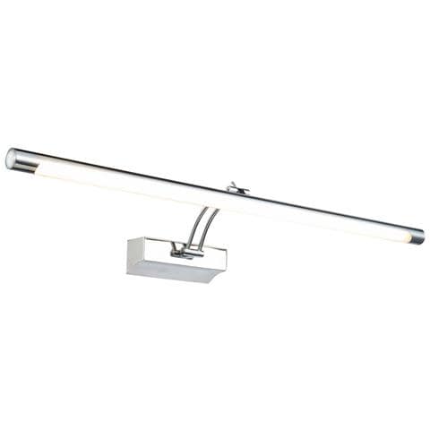 Applique Da Parete Moderno Fino Metallo Cromo 1 Luce Led 16w - Foto 1
