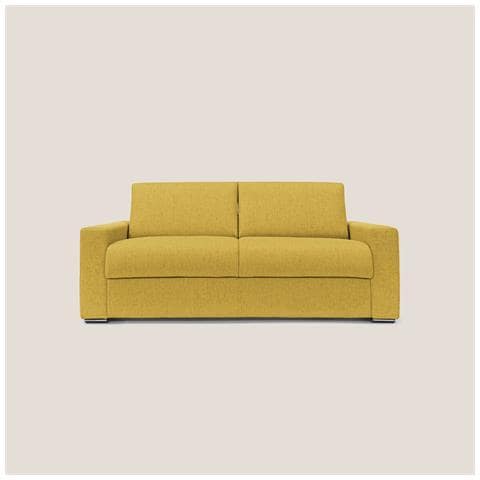 Nixon Divano letto matrimoniale con materasso 20 cm in tessuto impermeabile T03 220 cm (mat. 160x197) giallo - Foto 2