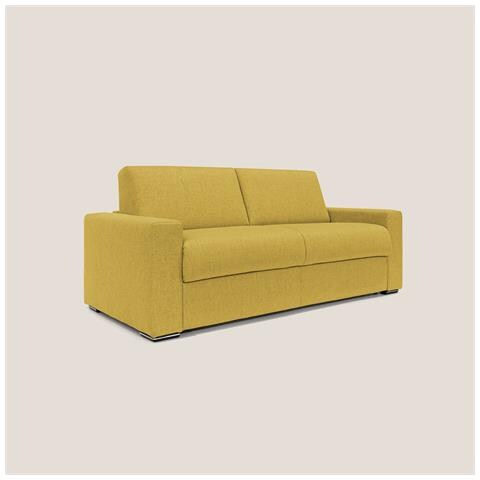 Nixon Divano letto matrimoniale con materasso 20 cm in tessuto impermeabile T03 220 cm (mat. 160x197) giallo - Foto 1