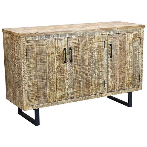 Mobile Credenza In Legno E Metallo Da Interno A 3 Ante E 2 Ripiani Linea Classic - Foto 1