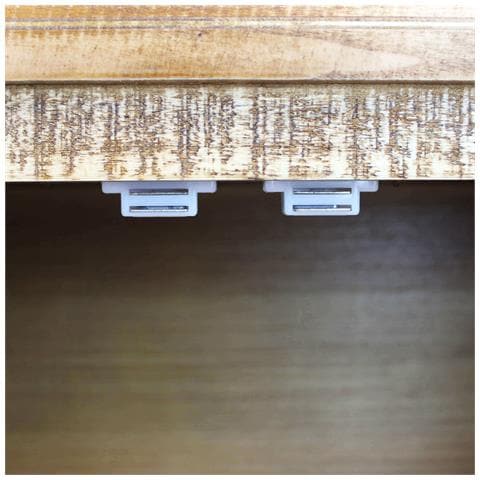 Mobile Credenza In Legno E Metallo Da Interno A 3 Ante E 2 Ripiani Linea Classic - Foto 8