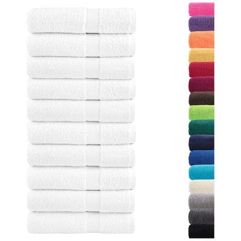 Asciugamani Premium SOLUND 10 pz Bianchi 50x100 cm 600gsm - Foto 2