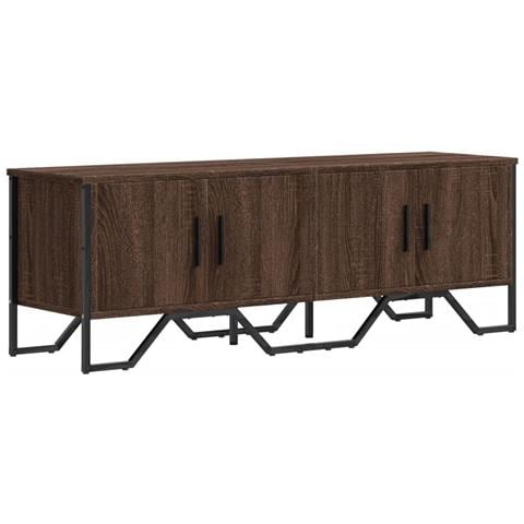 Mobile Porta Tv Rovere Marrone 122x34x41cm In Legno Multistrato - Foto 2
