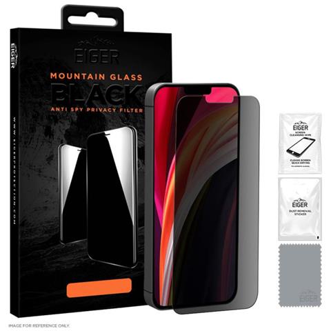Salvadisplay Per Iphone 13 Mini Privacy Vetro Temperato Premium 2.5d, Nero Transparente - Foto 4