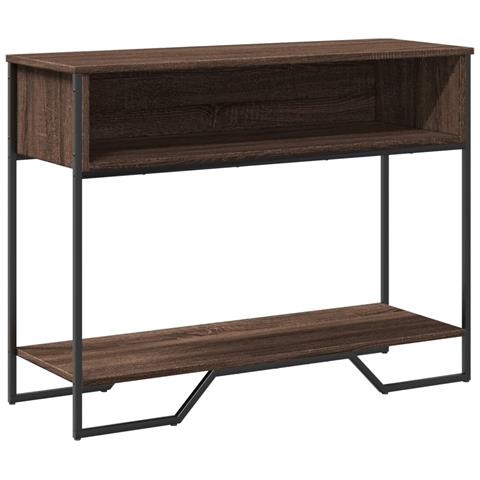 Tavolo Consolle Rovere Marrone 100x35x74,5 Cm In Truciolato - Foto 2