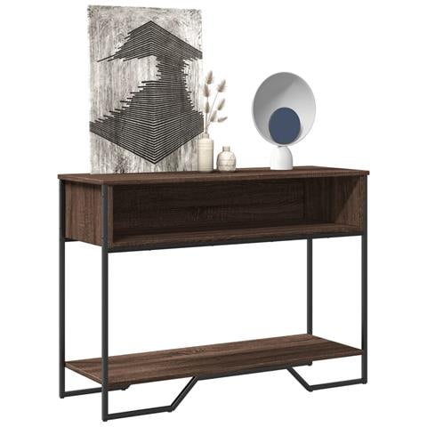 Tavolo Consolle Rovere Marrone 100x35x74,5 Cm In Truciolato - Foto 1
