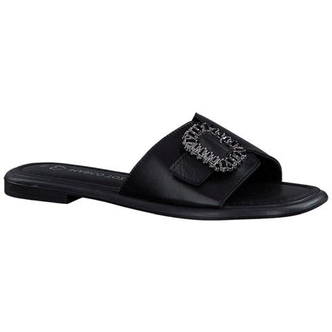 Indaki Slippers Ciabatte Pelle Scarpe Donna Nero Eu 37, 2-27124-42 001 - Foto 1