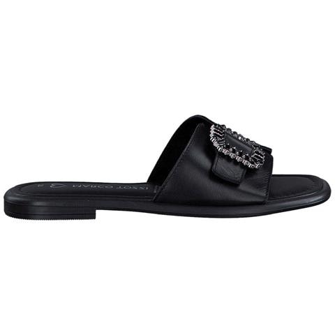 Indaki Slippers Ciabatte Pelle Scarpe Donna Nero Eu 37, 2-27124-42 001 - Foto 2