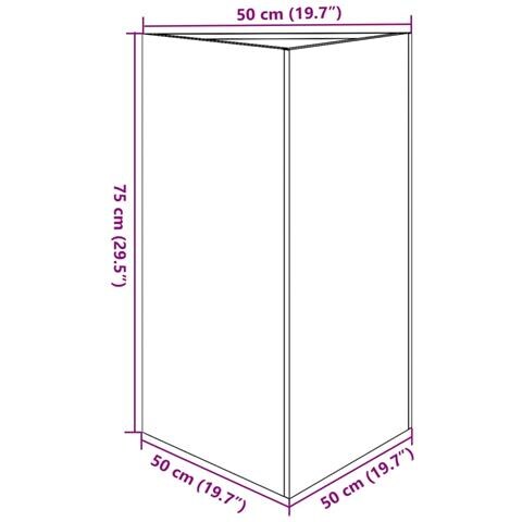 Fioriere da Giardino 2 pz Triangolari 50x43x75 cm Acciaio Inox - Foto 10