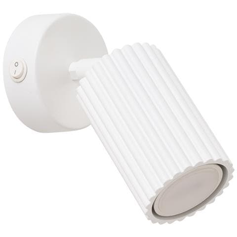 Lampada Da Parete Karbon Bianca Con Interruttore Sl. 1541 - Minimalista Lampada Da Parete Bianco 16x8x8 Cm - Foto 1