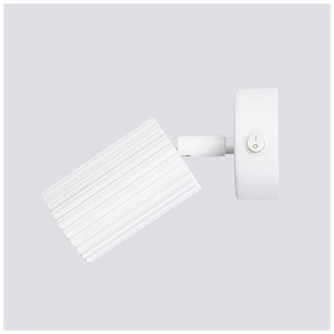 Lampada Da Parete Karbon Bianca Con Interruttore Sl. 1541 - Minimalista Lampada Da Parete Bianco 16x8x8 Cm - Foto 8