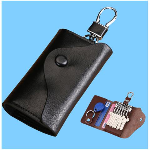 Portachiavi Per Auto In Pelle Multifunzione Black - Foto 2