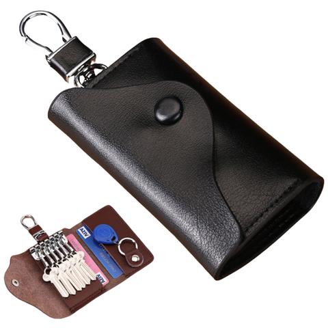 Portachiavi Per Auto In Pelle Multifunzione Black - Foto 4