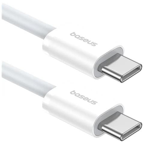 Cavo Usb-c / Usb-c 30w Pd 480 Mbps Per Dati E Ricarica Rapida 1 Metro, Bianco - Foto 2