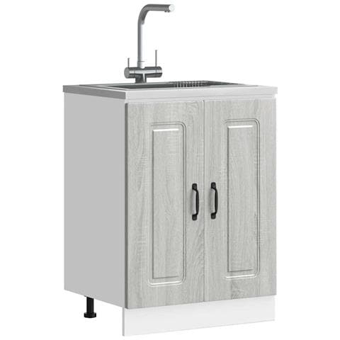 Mobile Base Lavello Kalmar Grigio Sonoma 60x46x81,5 Cm - Foto 1