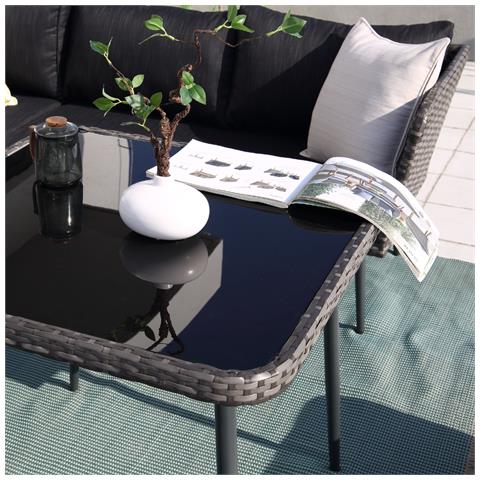 Baracoa Salotto Da Giardino 9 Posti In Resina Wicker Antracite - Foto 2