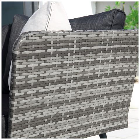 Baracoa Salotto Da Giardino 9 Posti In Resina Wicker Antracite - Foto 8