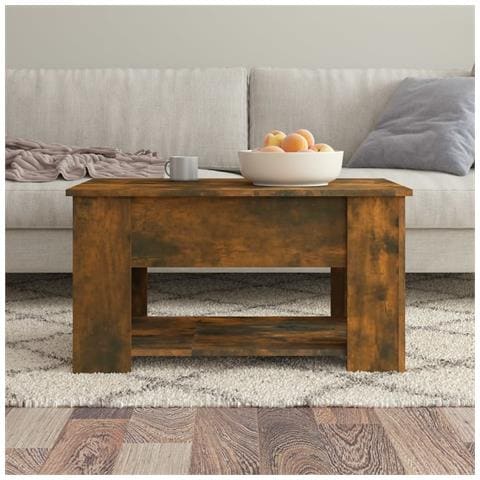 Lusso Casadino -  Tavolino Da Salotto Rovere Fumo 79x49x41cm In Legno Multistrato - Foto 2