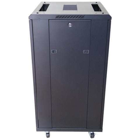 Extralink Armadio per montaggio su rack 27U 600x600 Nero in piedi, Rack indipendenti, 27U, 600 kg, Lucchetti, Griglie, Piedini regolabili - Foto 2