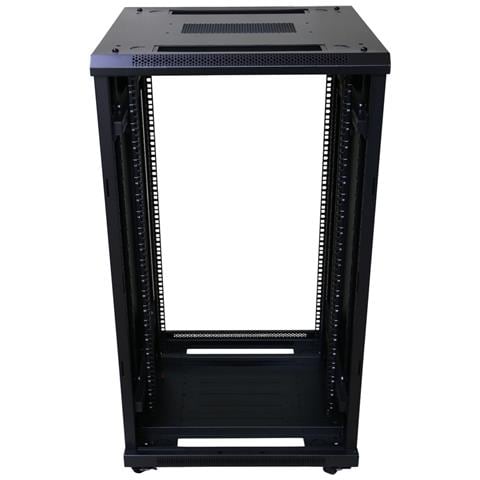 Extralink Armadio per montaggio su rack 27U 600x600 Nero in piedi, Rack indipendenti, 27U, 600 kg, Lucchetti, Griglie, Piedini regolabili - Foto 8