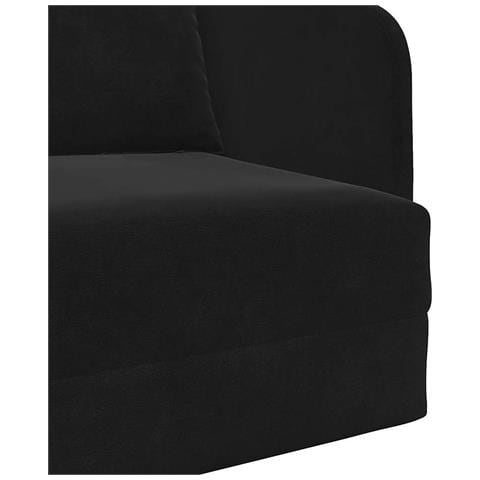 Divano Letto a Terra 2-in-1 Nero 65x80x83 cm in Velluto - Foto 9