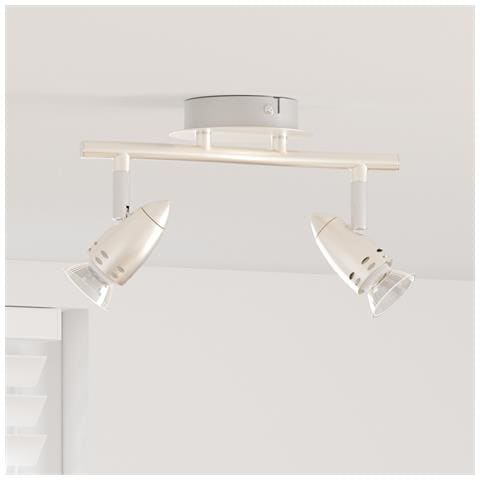 Farettto da soffitto 2 vie regolabili nichel opaco GU10 - Foto 2