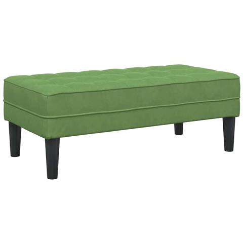 panchina Verde Chiaro 113x57x39 cm in velluto - Foto 1