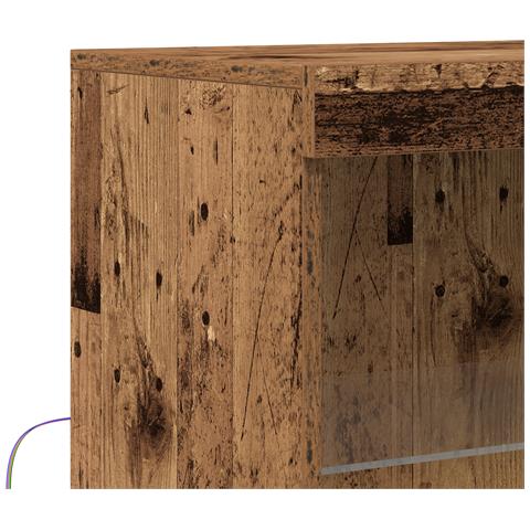 Sideboard con Luci LED Legno Antico 60x37x100 cm - Foto 9