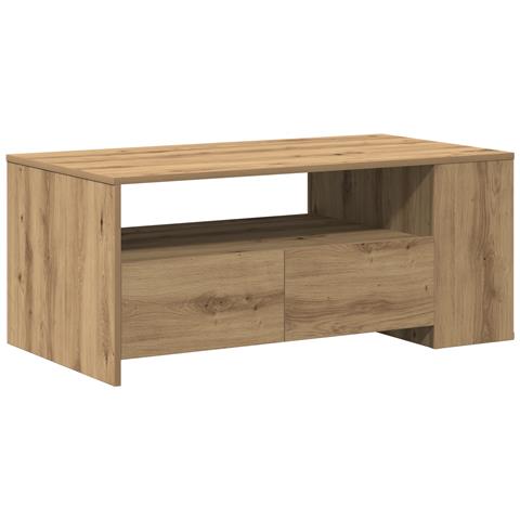 Tavolino da caffè  - Rovere artigianale - 102x55x43.5 cm - Realizzato in legno ingegnerizzato - Foto 1