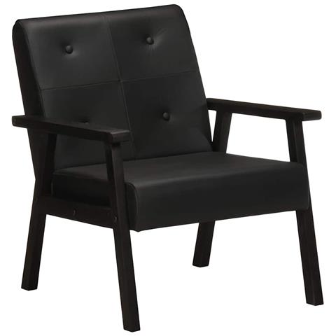 Lusso Casadino -  Poltrona Nera In Vera Pelle - Foto 2