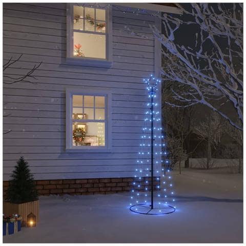 Lusso Casadino - Albero Di Natale A Cono Blu 108 Led 70x180 Cm - Foto 8